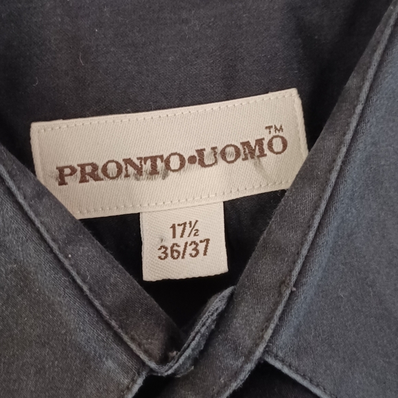 Pronto Uomo Button Down Dress Shirt Size 36/37 - Picture 6 of 7